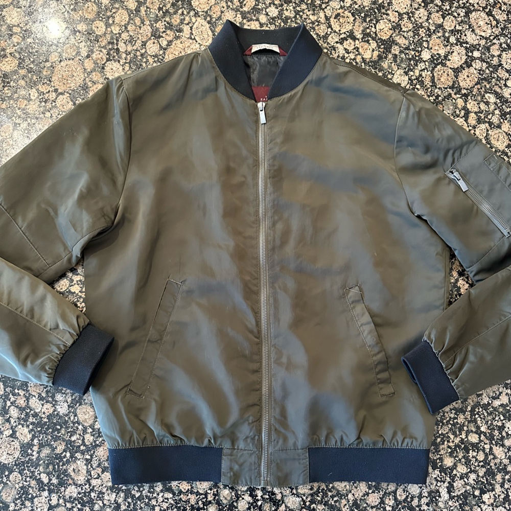 Zara Mens Bomber Jacket - Size L